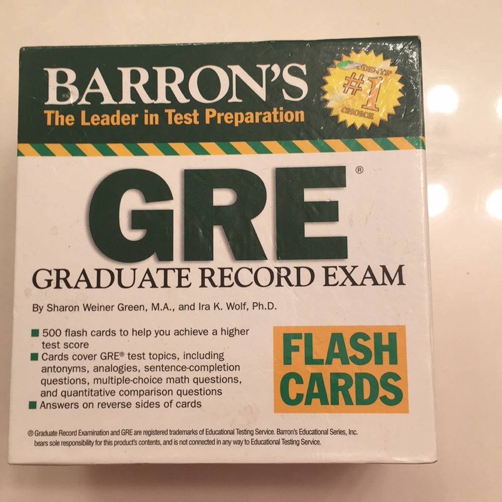 GRE Barron’s Flash Cards